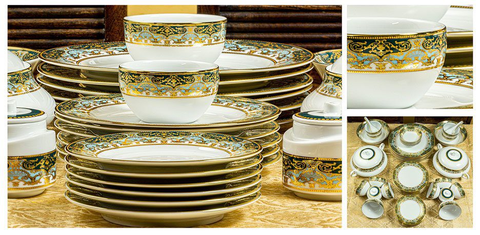 ORITSU Sultan Crown 54-Piece Dinner Set